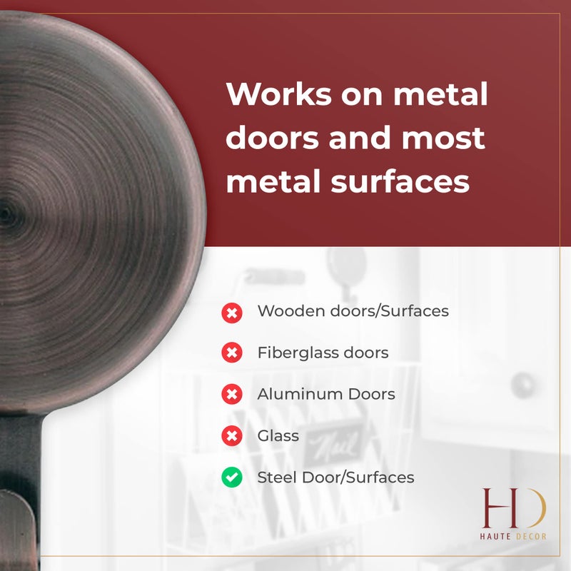 Haute Decor Attract Magnetic Hanger, 1 Pack - Strong Magnet Hook for Metal Doors and Surfaces - Image 2
